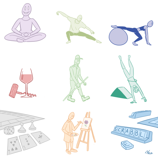 Illustration d'activités pour le planning d'une association